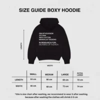Onlyifyouknow - Black Boxyfit Hoodie Heavyweight Cotton 375gsm ( V3 )