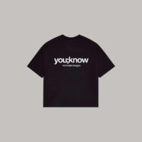 Onlyifyouknow - Black Boxyfit Logo Tee Heavyweight Cotton 265 Gsm