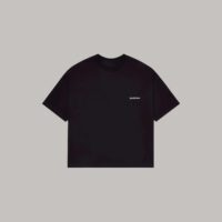 Onlyifyouknow - Black Boxyfit Logo Tee Heavyweight Cotton 265 Gsm