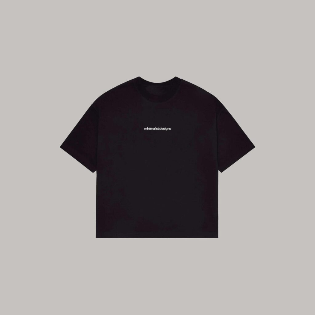 Onlyifyouknow - Black Boxyfit Minimalist Designs Tee ( V2 ) Heavyweight Cotton 265 Gsm