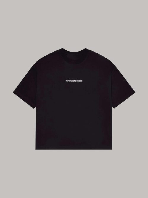 Onlyifyouknow - Black Boxyfit Minimalist Designs Tee ( V2 ) Heavyweight Cotton 265 Gsm