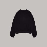 Onlyifyouknow - Black Logo Boxyfit Crewneck Heavyweight Cotton 375 Gsm