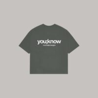 Onlyifyouknow - Dark Grey Boxyfit Logo Tee Heavyweight Cotton 235 Gsm