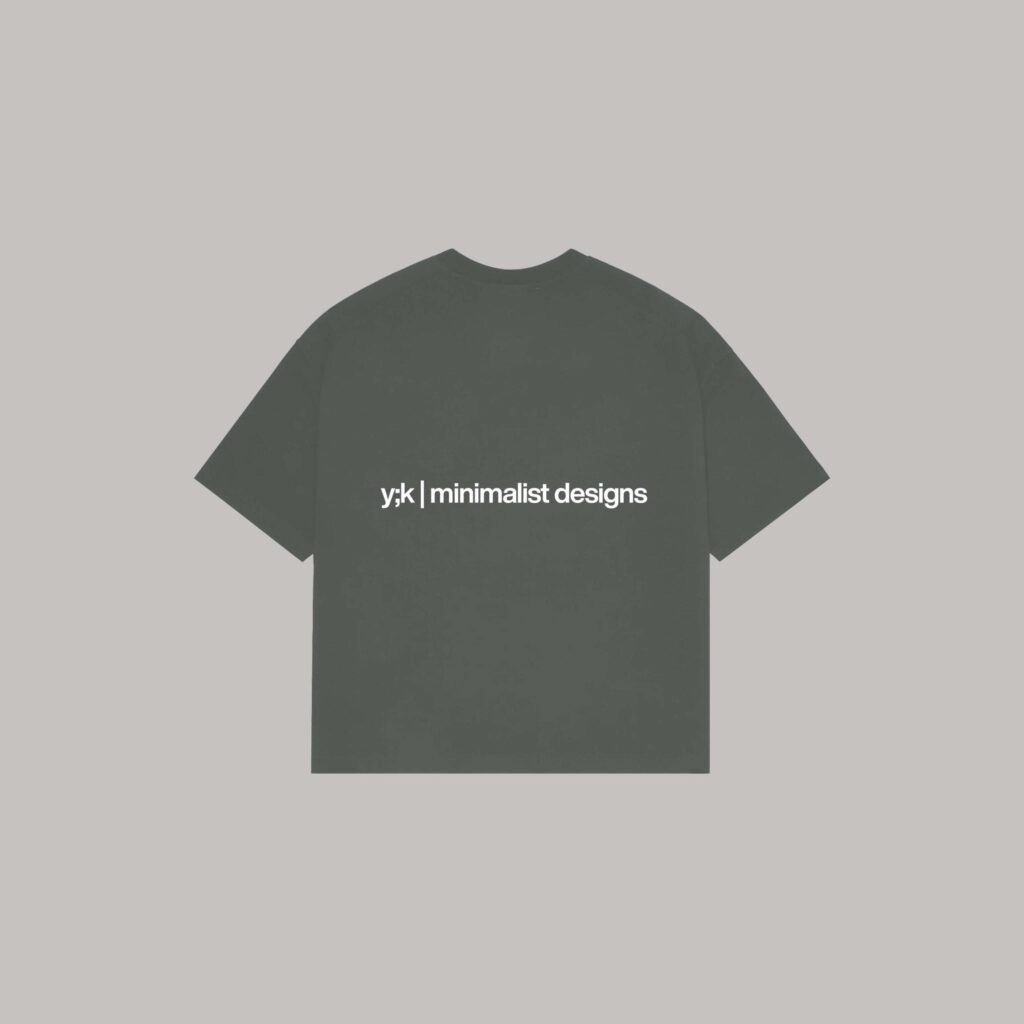 Onlyifyouknow - Dark Grey Boxyfit Minimalist Designs Tee Heavyweight Cotton 235 Gsm