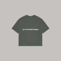Onlyifyouknow - Dark Grey Boxyfit Minimalist Designs Tee Heavyweight Cotton 235 Gsm