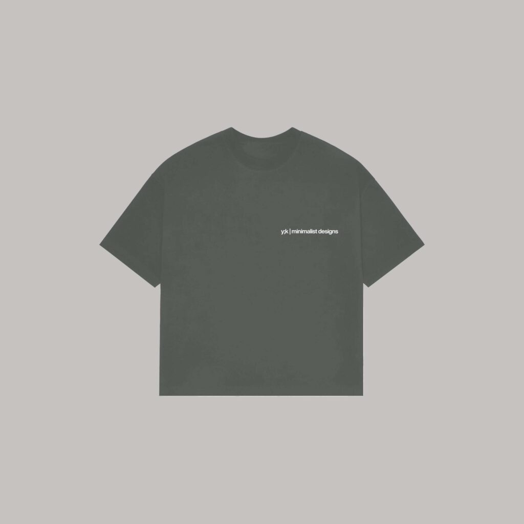 Onlyifyouknow - Dark Grey Boxyfit Minimalist Designs Tee Heavyweight Cotton 235 Gsm