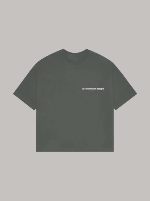 Onlyifyouknow - Dark Grey Boxyfit Minimalist Designs Tee Heavyweight Cotton 235 Gsm