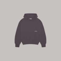 Onlyifyouknow - Dark Grey Logo Boxyfit Hoodie Heavyweight Cotton 375 Gsm - By onlyifyouknow