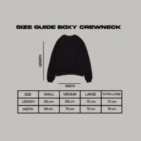 Onlyifyouknow - Black Logo Boxyfit Crewneck Heavyweight Cotton 375 Gsm