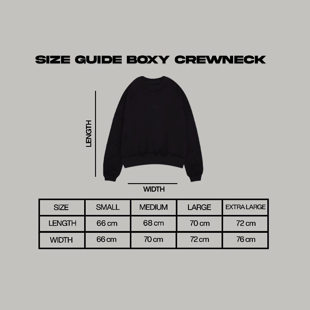 Onlyifyouknow - Black Logo Boxyfit Crewneck Heavyweight Cotton 375 Gsm