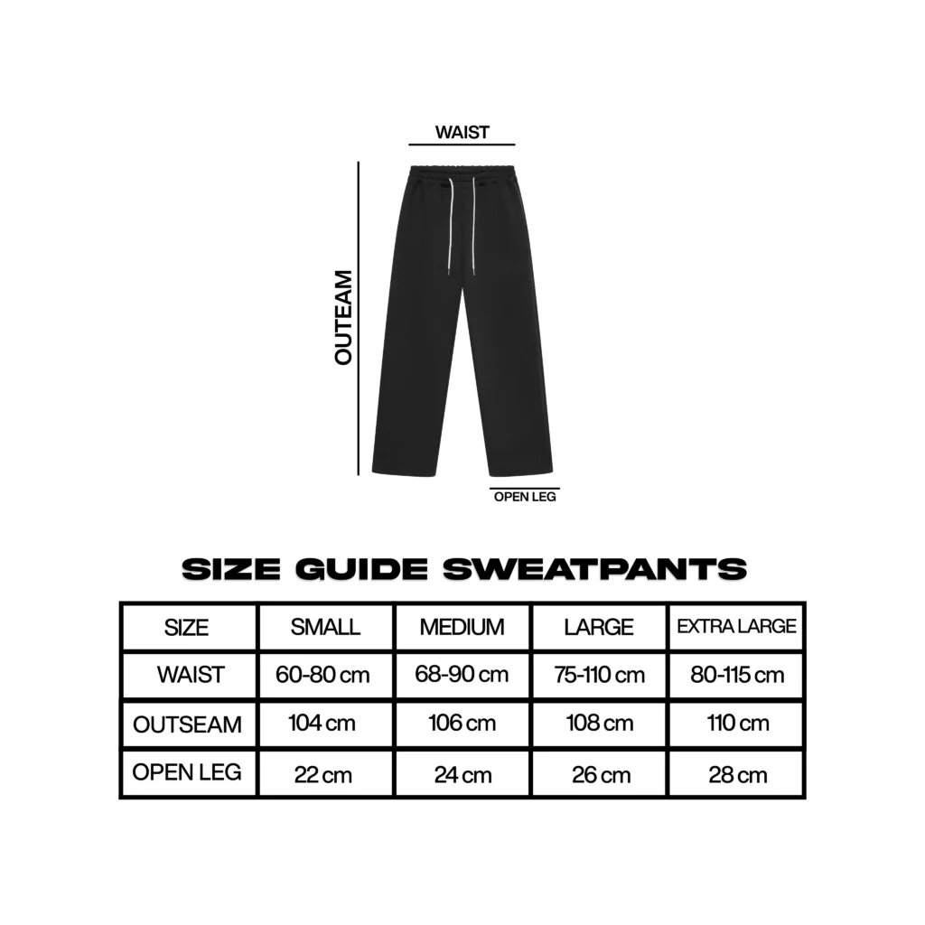 Onlyifyouknow - Black Loosefit Sweatpants Heavyweight Cotton 375gsm No Design ( V2 )