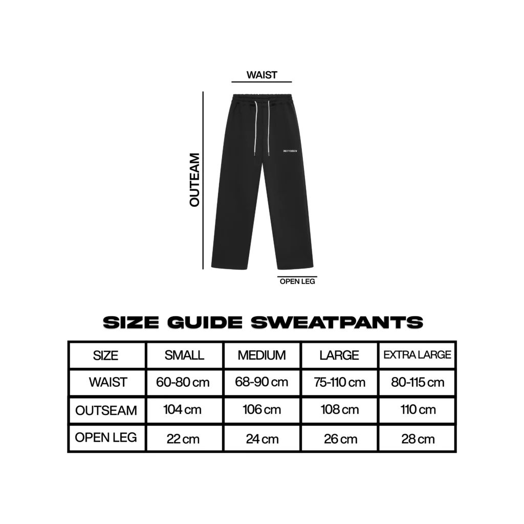 Onlyifyouknow - Black Loosefit Sweatpants Bold Logo Design Heavyweight Cotton 375gsm ( V4 )