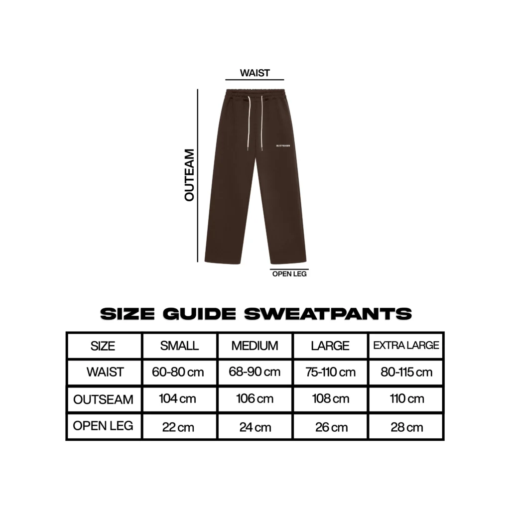 Onlyifyouknow - Coffee Loosefit Sweatpants Bold Logo Design Heavyweight Cotton 375gsm ( V4 )