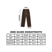 Onlyifyouknow - Coffee Loosefit Sweatpants Bold Logo Design Heavyweight Cotton 375gsm ( V4 )