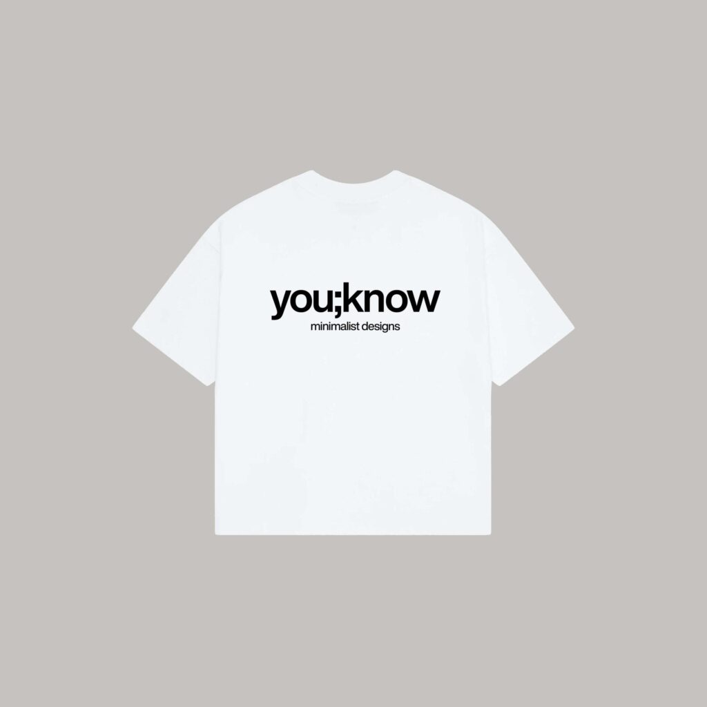Onlyifyouknow - White Boxyfit Logo Tee Heavyweight Cotton 265 Gsm