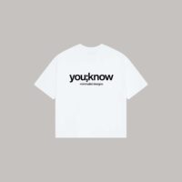 Onlyifyouknow - White Boxyfit Logo Tee Heavyweight Cotton 265 Gsm