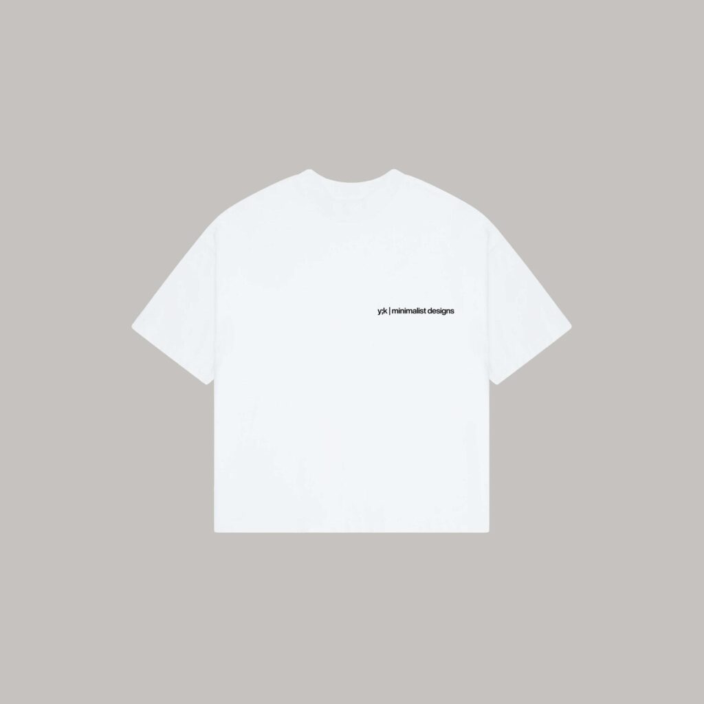 Onlyifyouknow - White Boxyfit Minimalist Designs Tee Heavyweight Cotton 265 Gsm