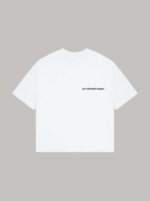Onlyifyouknow - White Boxyfit Minimalist Designs Tee Heavyweight Cotton 265 Gsm