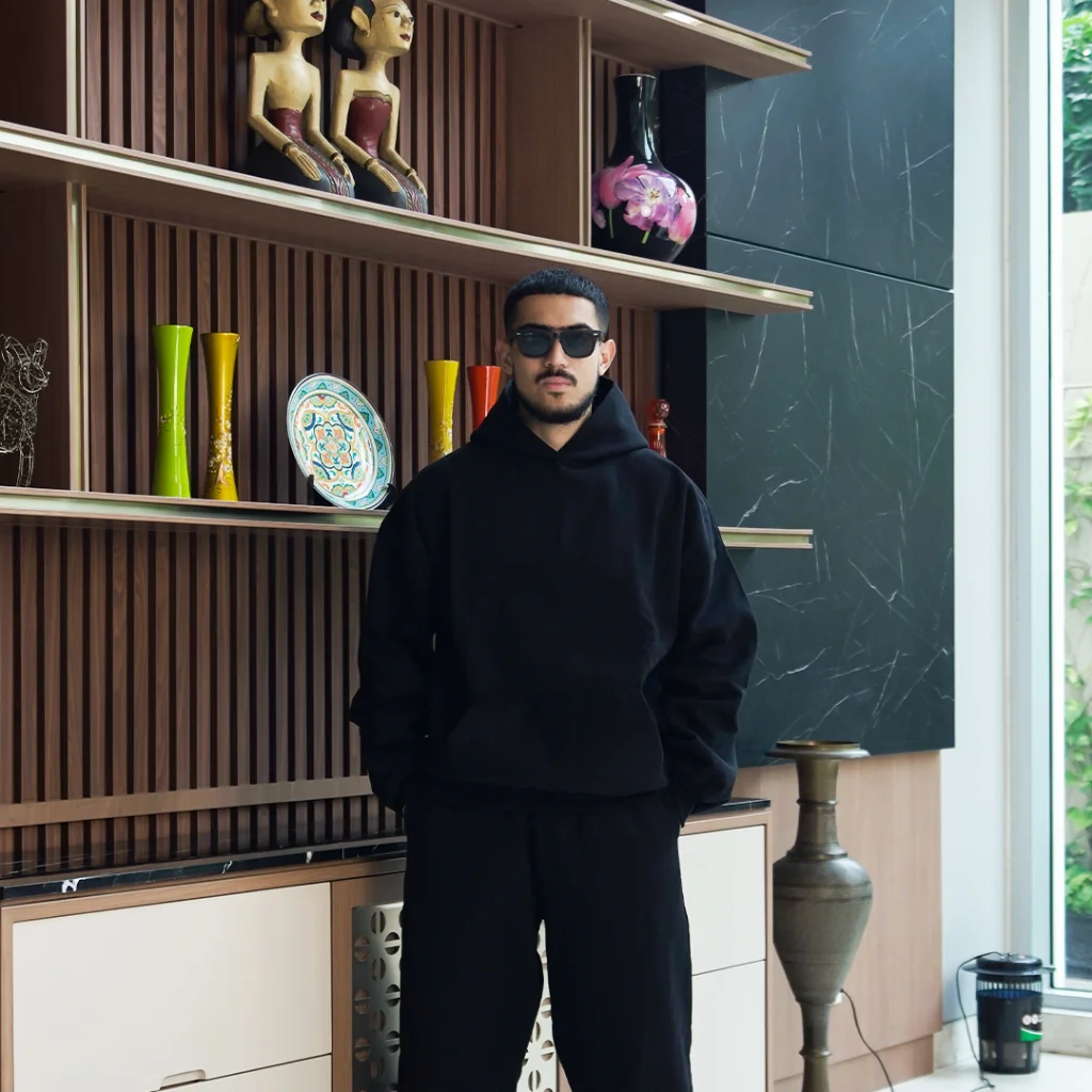 Onlyifyouknow - Black Boxyfit Hoodie Heavyweight Cotton 375gsm No Design ( V4 )