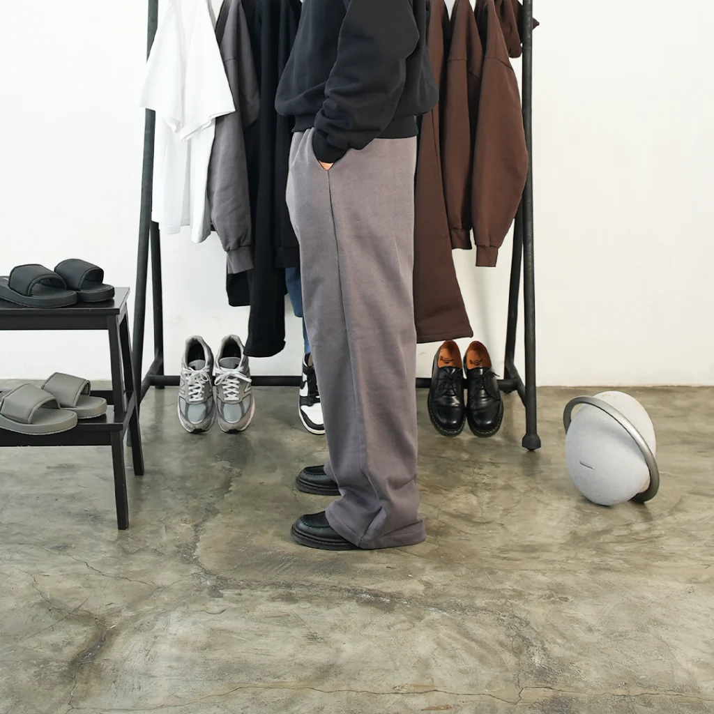 Onlyifyouknow - Dark Grey Loosefit Sweatpants Heavyweight Cotton 375gsm No Design ( V1 )