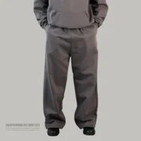 Dark-grey-loosepants Onlyifyouknow - Dark Grey Loosefit Sweatpants Heavyweight Cotton 375gsm No Design ( V1 )