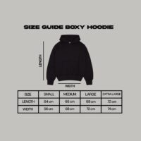Onlyifyouknow - Black Boxyfit Hoodie Heavyweight Cotton 375gsm No Design ( V4 )