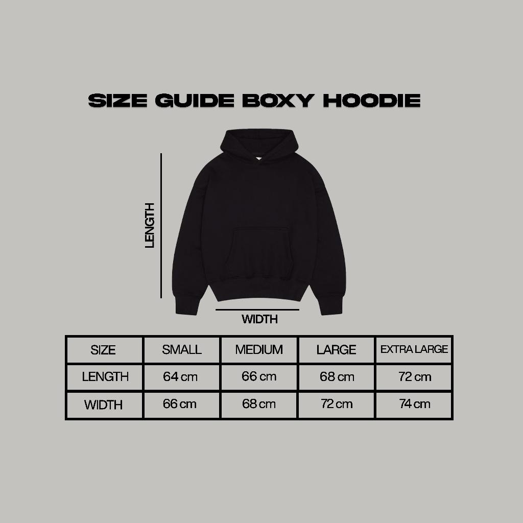 Onlyifyouknow - Black Boxyfit Hoodie Heavyweight Cotton 375gsm No Design ( V4 )