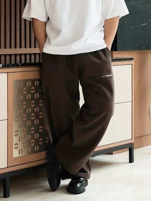Onlyifyouknow - Coffee Logo Loose fit Sweatpants Heavyweight Cotton 375gsm