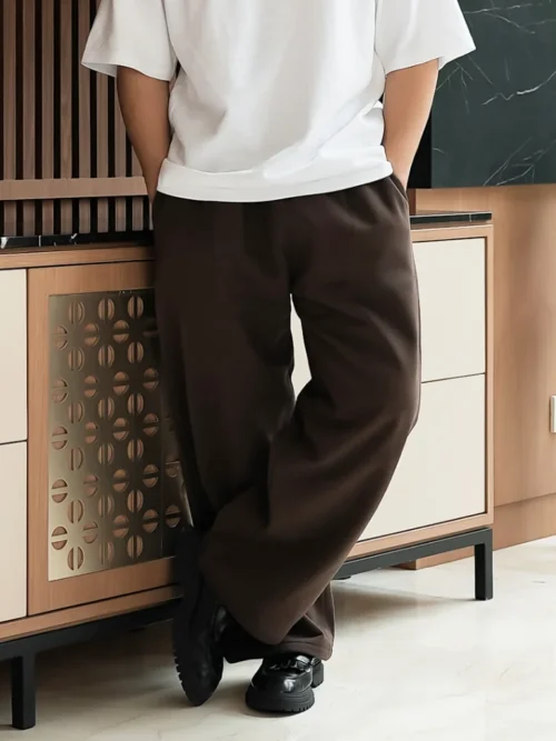 Onlyifyouknow - Coffee Loosefit Sweatpants Heavyweight Cotton 375gsm No Design ( V2 )