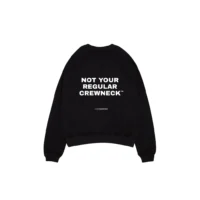 Onlyifyouknow - Black Boxyfit Crewneck Heavyweight Cotton 375gsm "Not Your Regular Crewneck" ( V3 )