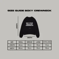 Onlyifyouknow - Black Boxyfit Crewneck Heavyweight Cotton 375gsm "Not Your Regular Crewneck" ( V3 )