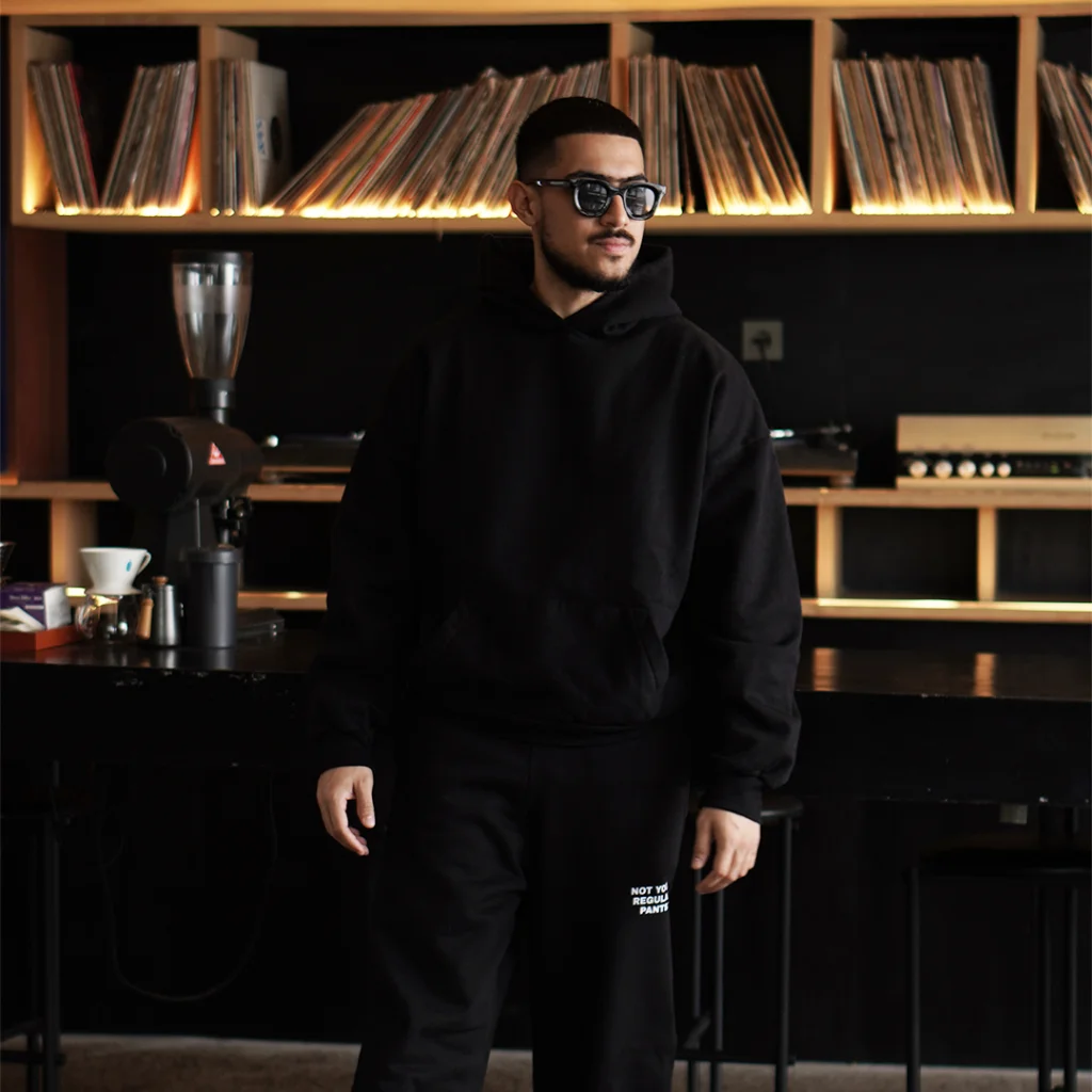Onlyifyouknow - Black Boxyfit Hoodie Heavyweight Cotton 375gsm "Not Your Regular Hoodie" ( V5 )