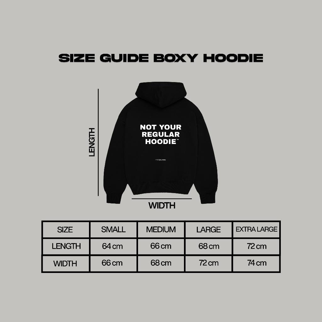 Onlyifyouknow - Black Boxyfit Hoodie Heavyweight Cotton 375gsm "Not Your Regular Hoodie" ( V5 )