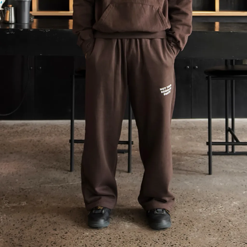 Onlyifyouknow - Coffee Loosefit Sweatpants Heavyweight Cotton 375gsm "Not Your Regular Pants" ( V3 )