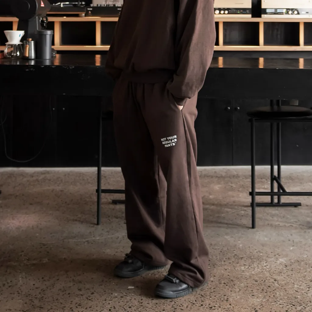 Onlyifyouknow - Coffee Loosefit Sweatpants Heavyweight Cotton 375gsm "Not Your Regular Pants" ( V3 )