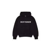 Onlyifyouknow - Black Boxyfit Hoodie "Bold Logo Design" Heavyweight Cotton 375gsm ( V6 )