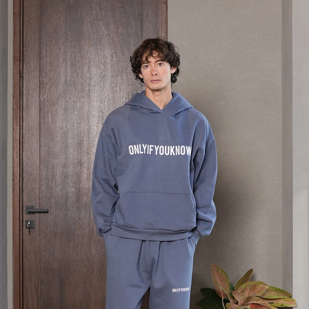 Onlyifyouknow - Beringsea Boxyfit Hoodie Heavyweight Cotton 375gsm "Bold Logo Design" ( V4 )