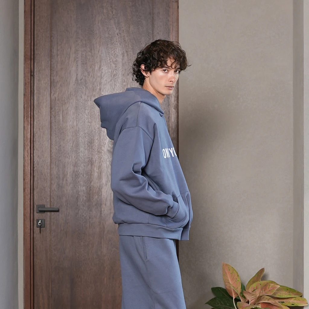Onlyifyouknow - Beringsea Boxyfit Hoodie Heavyweight Cotton 375gsm "Bold Logo Design" ( V4 )