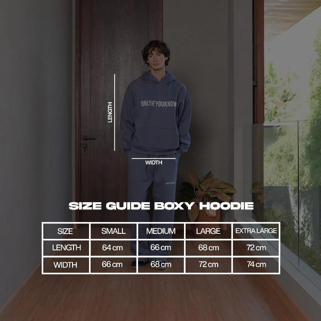 Onlyifyouknow - Beringsea Boxyfit Hoodie Heavyweight Cotton 375gsm "Bold Logo Design" ( V4 )