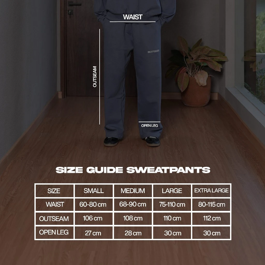 Onlyifyouknow - Beringsea Loosefit Sweatpants Bold Logo Design Heavyweight Cotton 375gsm ( V4 )