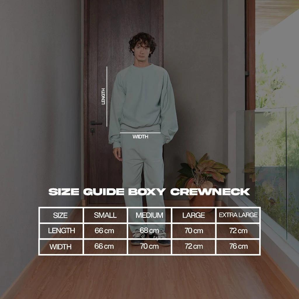 Onlyifyouknow - Harbour Grey Boxyfit Crewneck Heavyweight Cotton 375gsm "No Design" ( V1 )