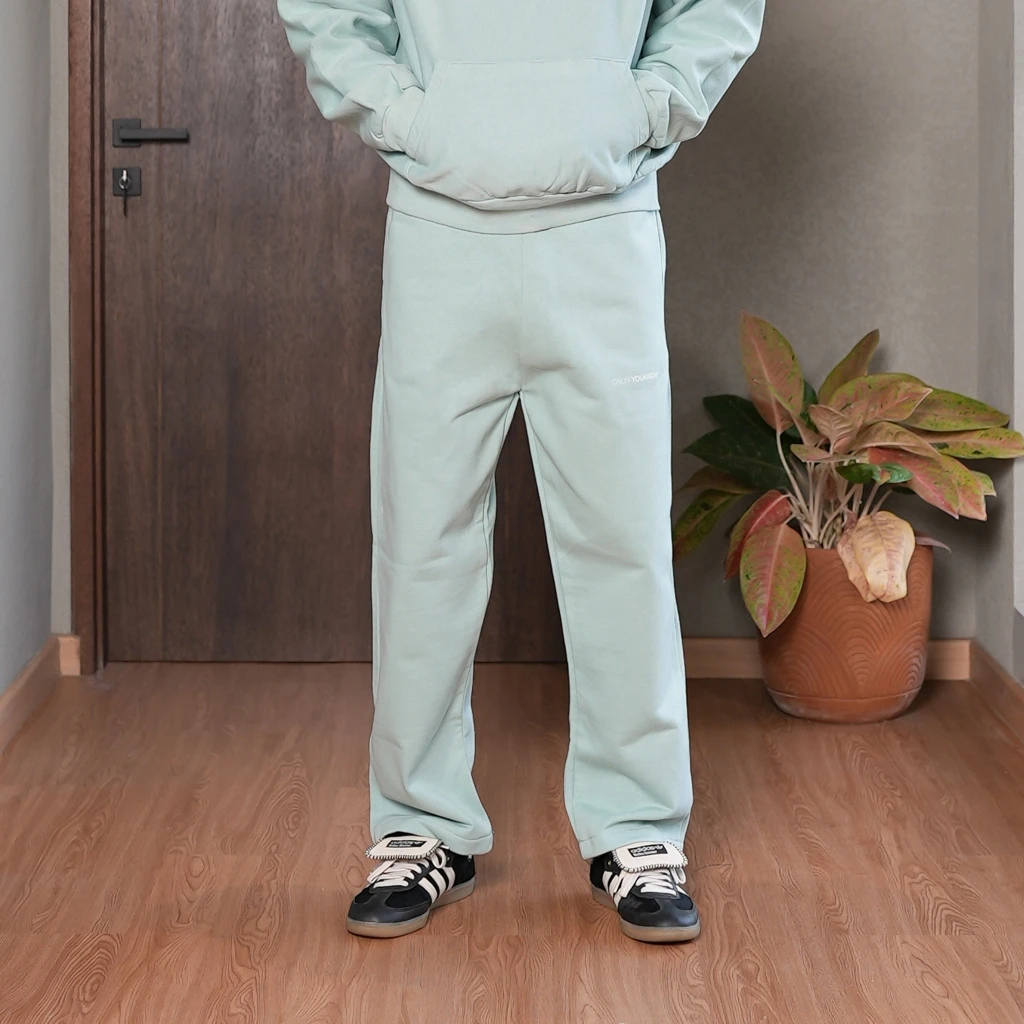 Onlyifyouknow - Harbour Grey Logo Loosefit Sweatpants Heavyweight Cotton 375gsm ( V1 )