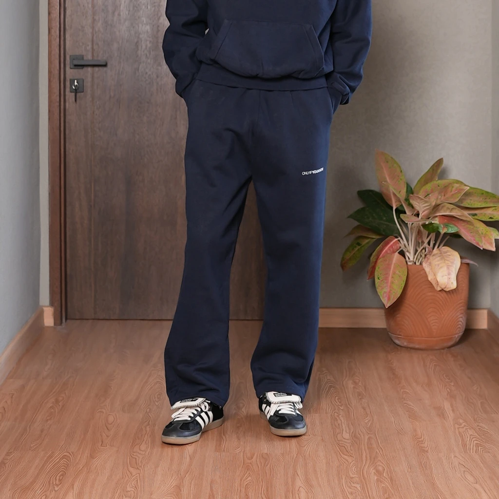 Navy Logo Loosefit Sweatpants Heavyweight Cotton 375gsm V1_3 Onlyifyouknow - Navy Logo Loosefit Sweatpants Heavyweight Cotton 375gsm ( V1 )