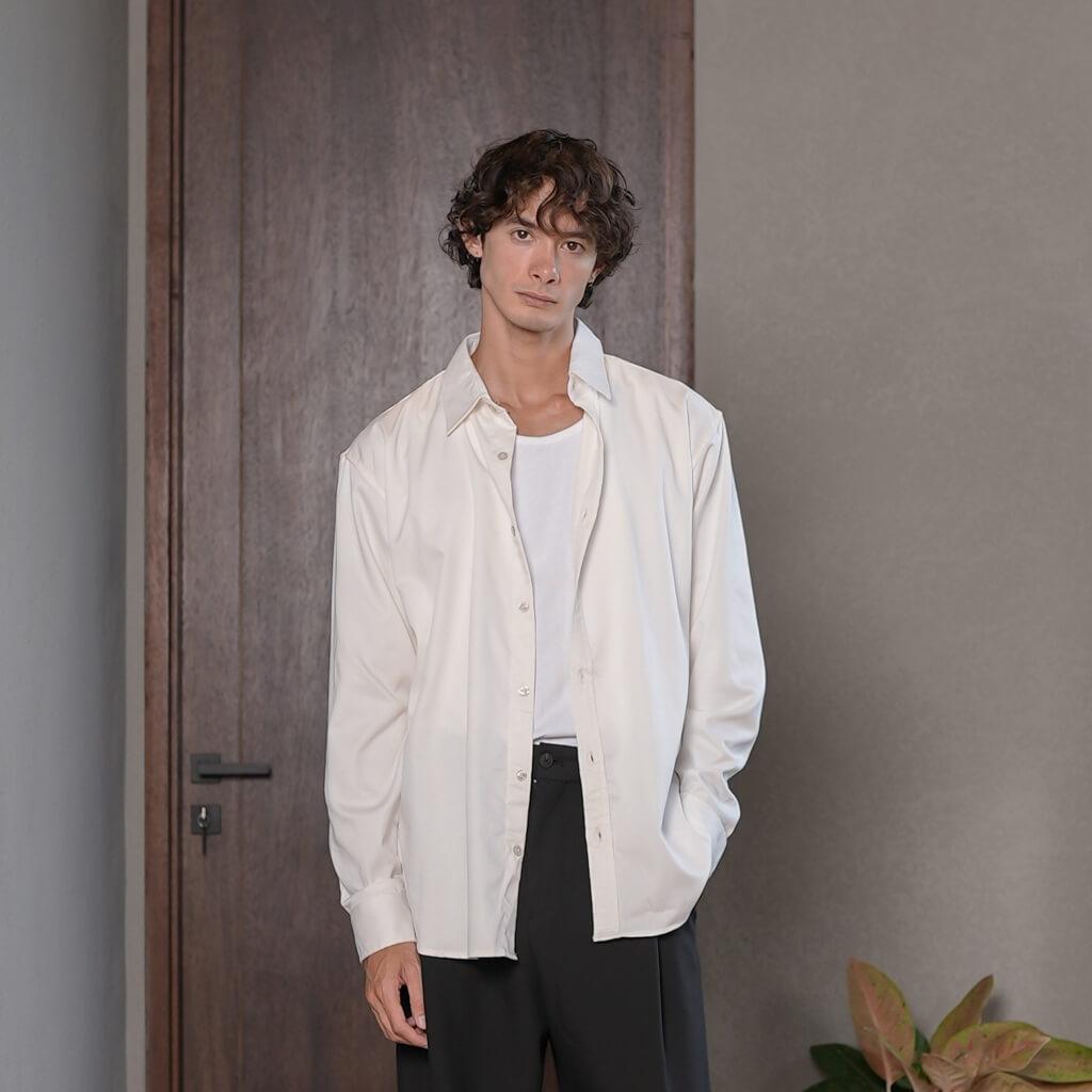 Onlyifyouknow - White Regular Shirt Long Sleeve