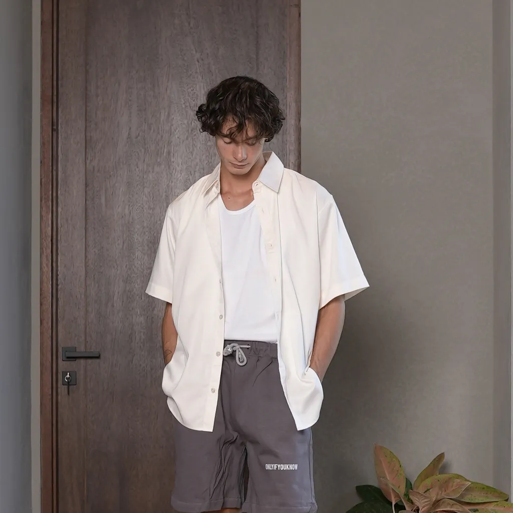 Onlyifyouknow - White Regular Shirt Short Sleeve