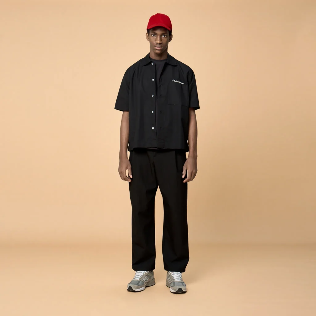 Onlyifyouknow - Black Boxy Shirt Embroidery White Logo