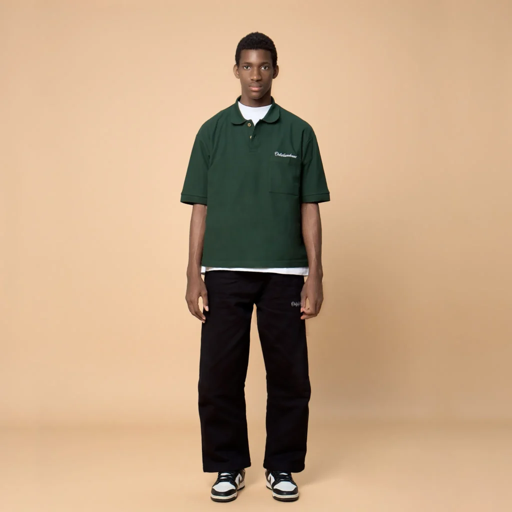Sycamore Polo Shirt Embroidery 1 Onlyifyouknow - Sycamore Boxy Polo Shirt Embroidery White Logo