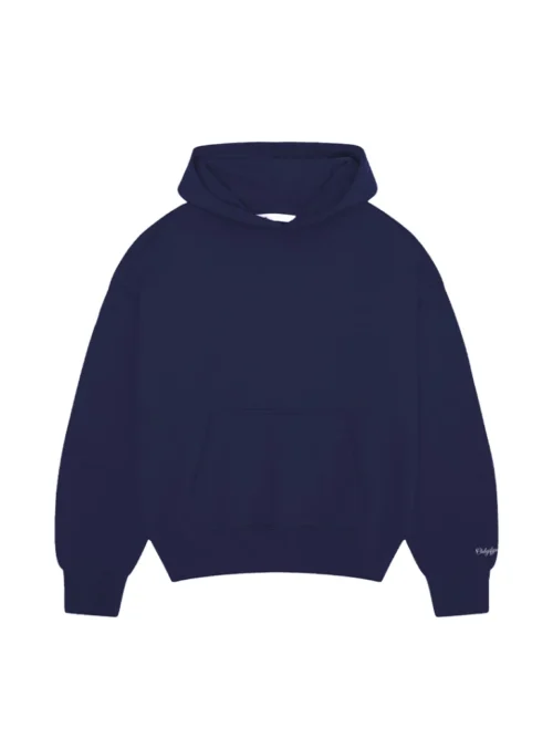 Onlyifyouknow - Navy Boxyfit Hoodie Left Arm Embroidery Logo Design 375GSM