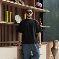 Onlyifyouknow - Black Boxy Tee Heavyweight Cotton 235 Gsm ( No Design )