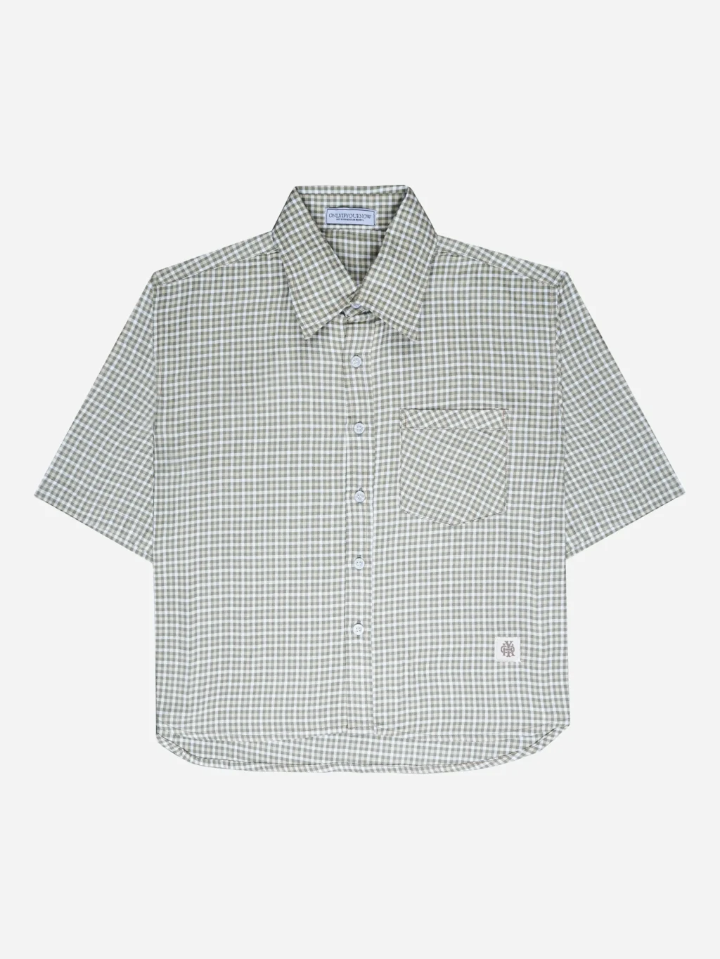 Boxy Plaid Shirt in Olive